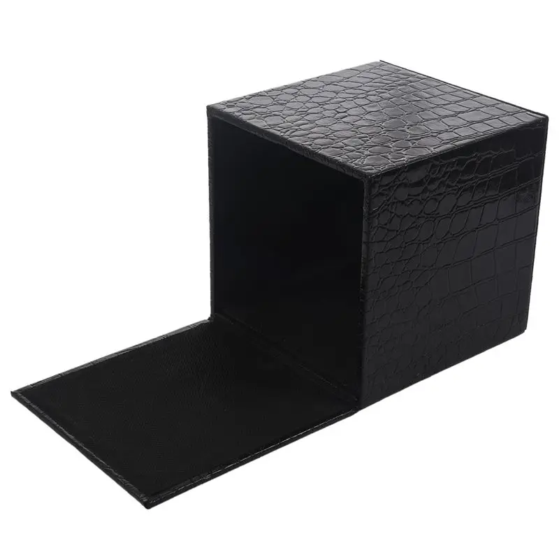 New-Durable Room Car PU Leather Square Tissue Box Paper Holder Case Cover Napkin Color:Black crocodile pattern,Size: 13.8 * 13