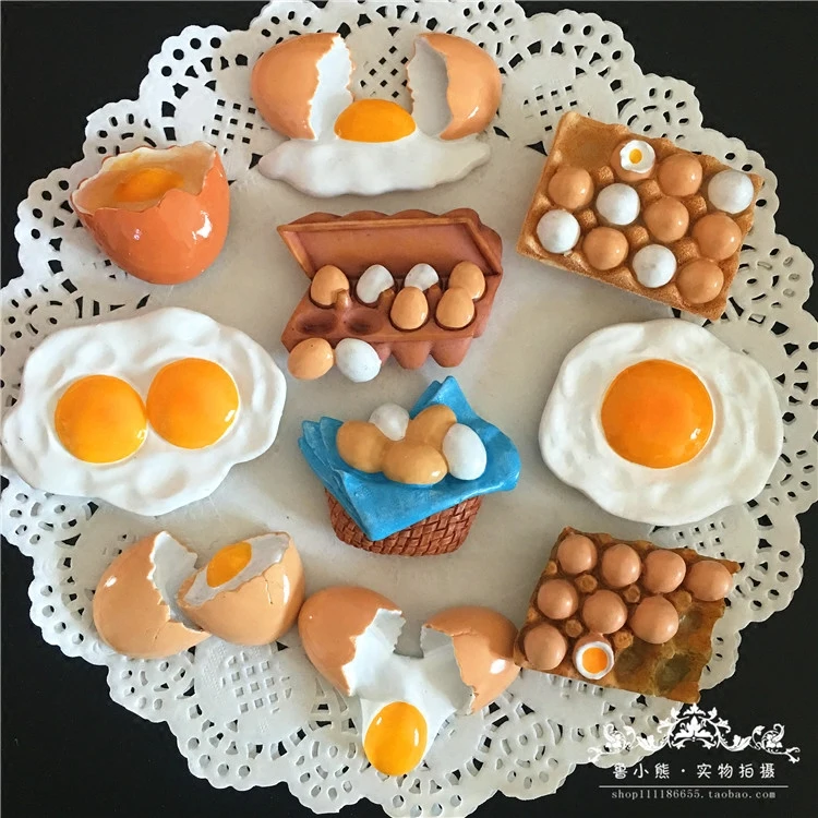 

European Eggs Cheese Milk Breakfast Magnetic Paste 3D Refrigerator Russian Magnets Fridge Magnet Early Child Education