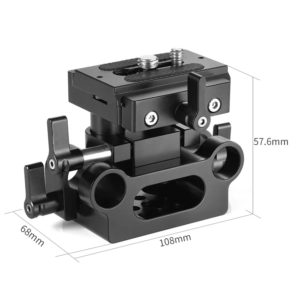 SmallRig Универсальный 15 мм рельсовая система поддержки опорная пластина для sony/Panasonic/Canon/Fujifilm/Nikon камеры Quick Release Plate-2272