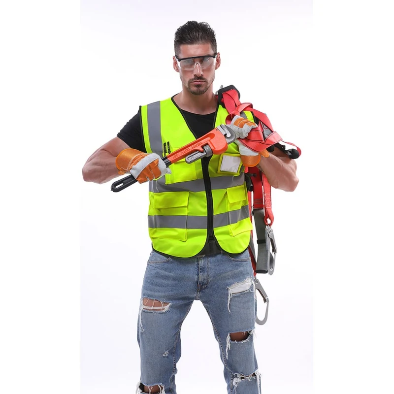

Reflective Vest Night Safety Warning Clothes With Fluorescent Coating For Construction Engineering Traffic Protective Gears