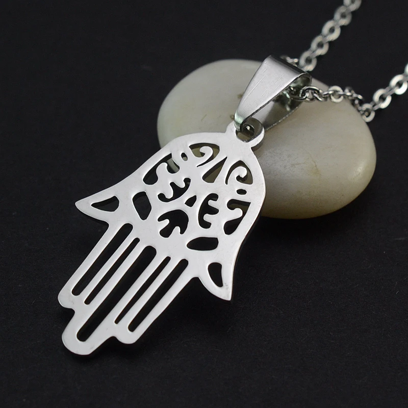 Мусульманская цепочка из нержавеющей стали длиной 50 см|hamsa hand|hand of fatimahand fatima charm |