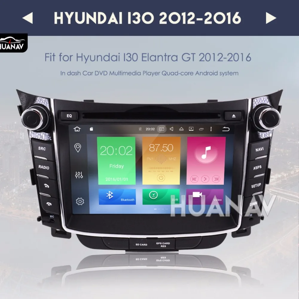 Cheap Car DVD player GPS navigation for Hyundai I30 Elantra GT 2012 2013 2014 2015 2016 Android8.0 8 core GPS Auto Satnav stereo unit 1
