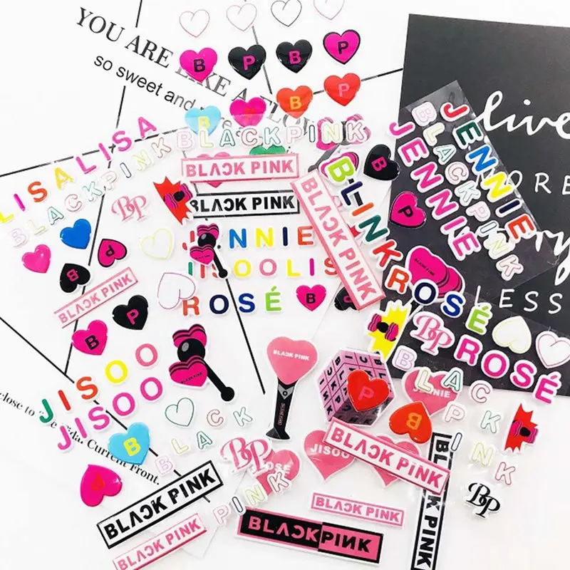 blackpink bubble stickers three dimensional stickers love letters lisa