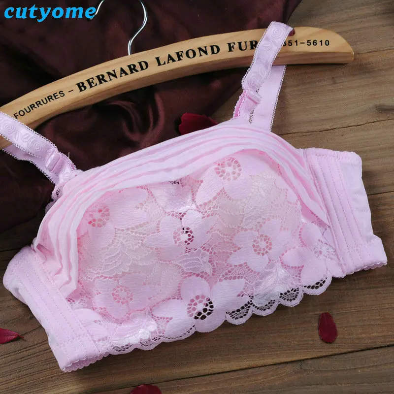 

1pc Training Lace Bras For Sport Kids Girls Teenage Underwear with Steel Small Child Thin Cup Training Lingerie Puberty Bra