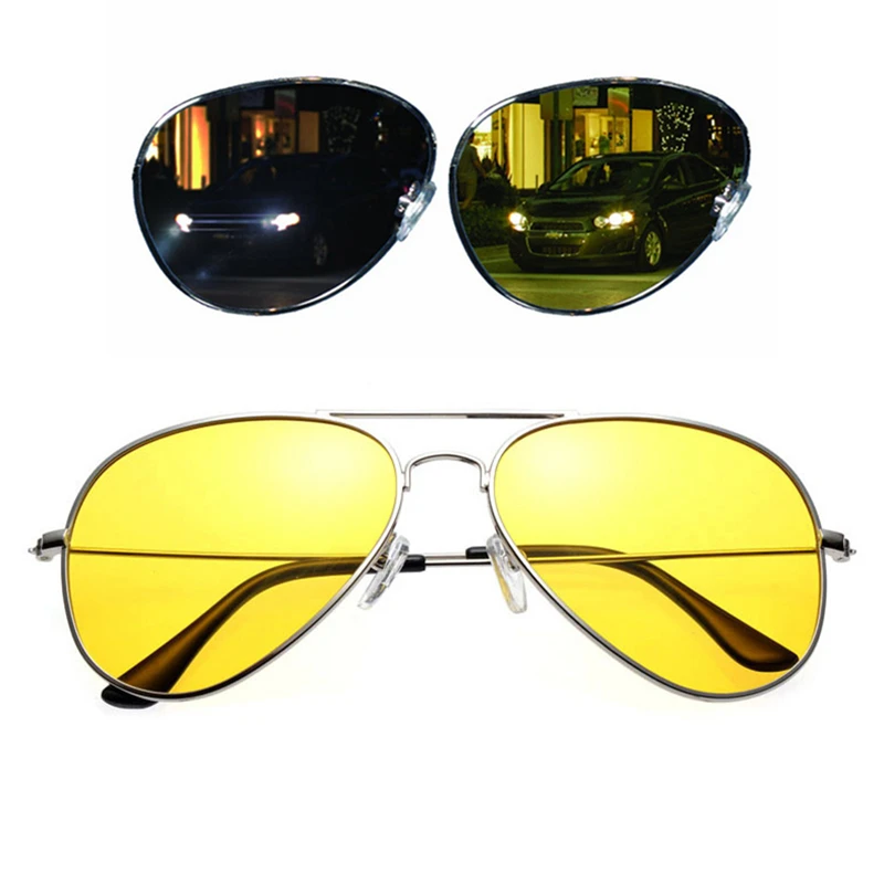 Polarized Copper Alloy Car Drivers Night Vision Goggles Antiglare