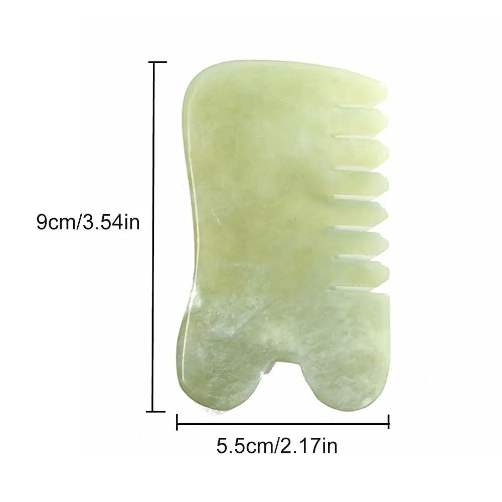 Натуральный нефрит гуаша гуа-Ша массаж рук Задняя ножка тела плата ARM в форме расчески здоровый Красота релаксации лечения Массажная игрушка