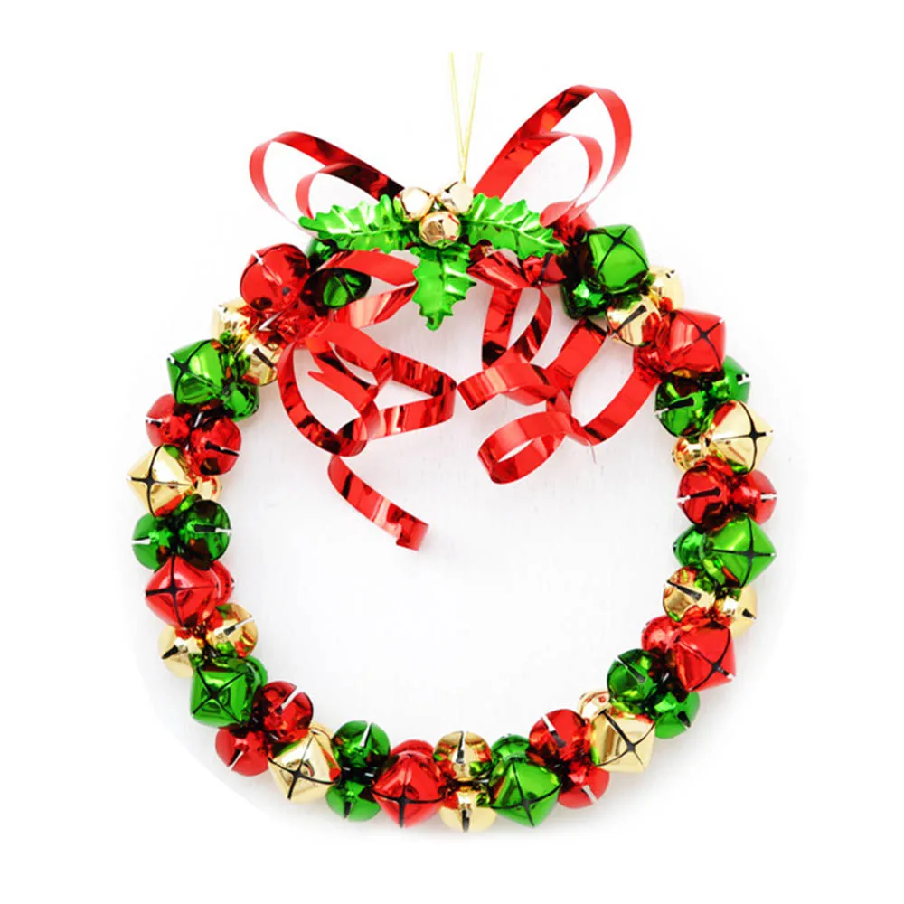 

Christmas Bells Wreath Pendants Ornaments Jingle Bell for Xmas Tree Door Hanging Ornaments Christmas Party Decorations