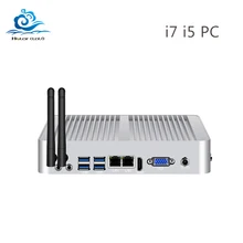 HLY Mini PC i7 i5 Dual LAN Windows Mini Computer 5500U 4200U J1900 HDMI VGA WIFI Windows PC Fanless minpc