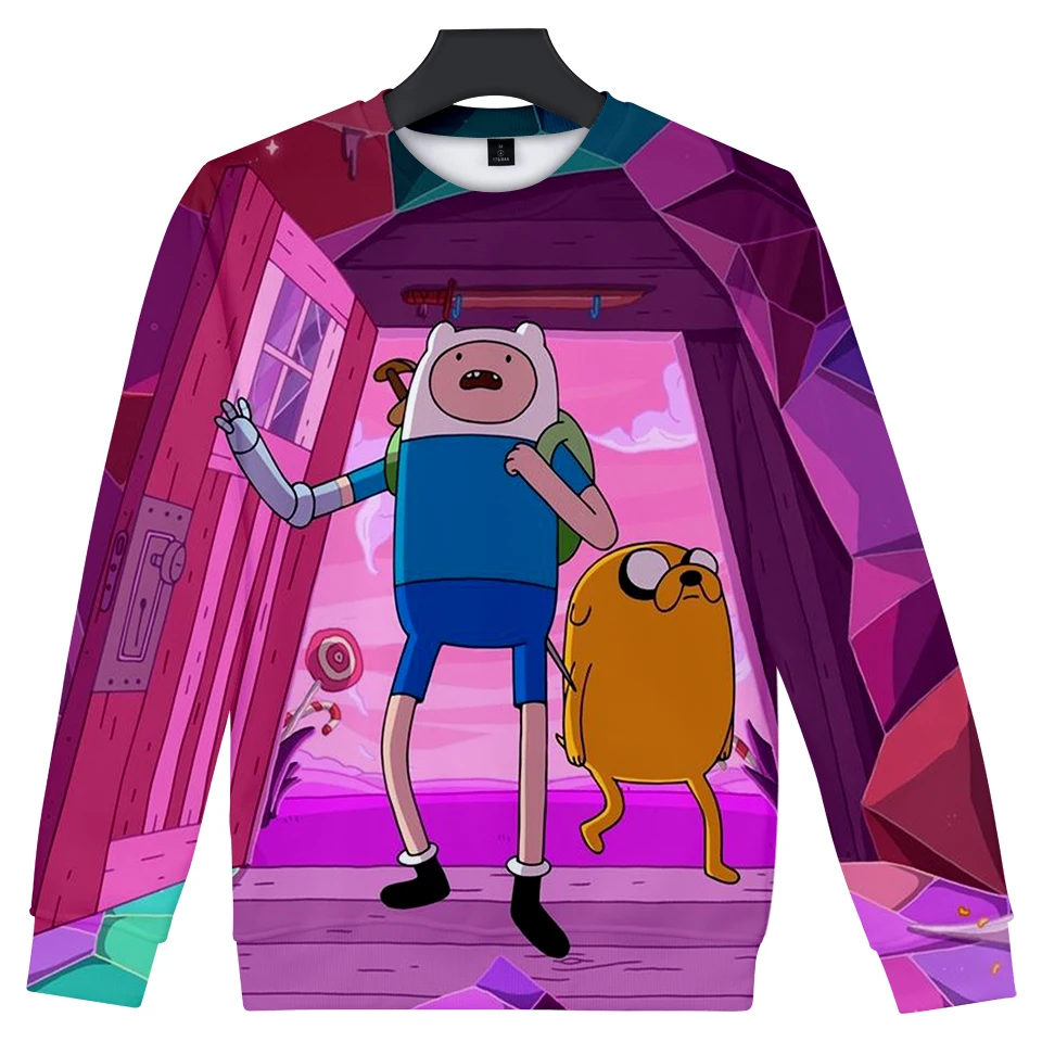  Hot Sale adventure time cartoon 3d Round Collar Sweatshirt Hot Harajuku Casual 3d Casual Hight Qual