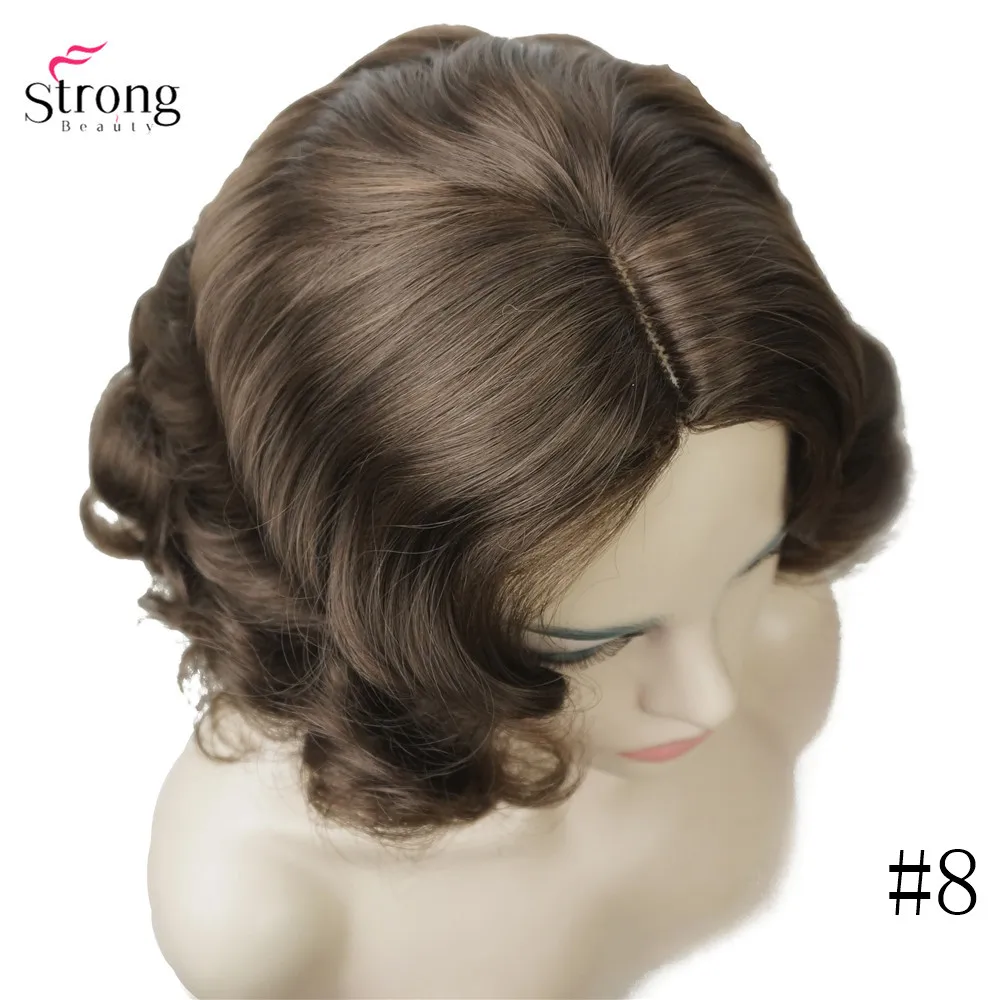 StrongBeauty парик из синтетических волос для коротких и вьющихся волос|Синтетические
