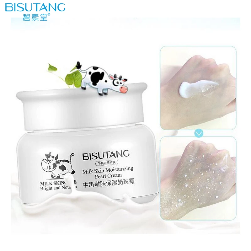 

BISUTANG Milk Extract Smooth Skin Care Face Cream Hyaluronic Acid Peal Essence Whitening Moisturizing Facial Cream