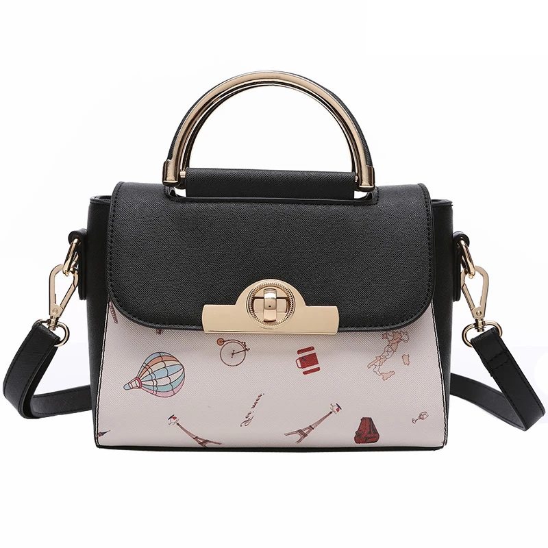 

2018 crossbody bags for women leather handbags luxury handbags women bags cartoon printing shoulder tote bag designer sac a main
