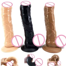 MLSice Realistic Dildo Foreskin Big Penis Strong Suction for Couples Lesbian Foreplay Erotic Dick Sex Product Women Masturbate