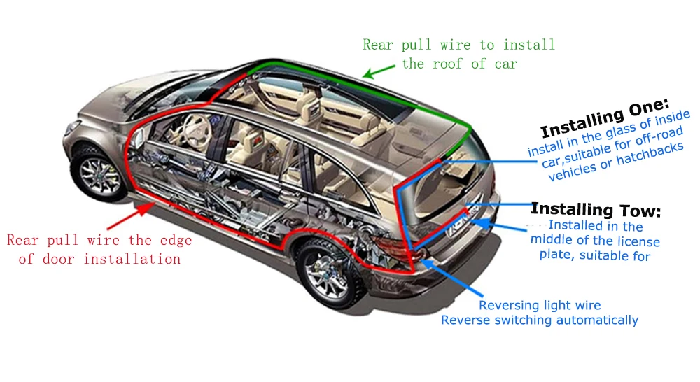 Jabriel ios/android Wifi Автомобильный видеорегистратор automovil авто видеорегистратор для вождения видеорегистратор регистратор двойной объектив Dvr Автомобильная камера заднего вида