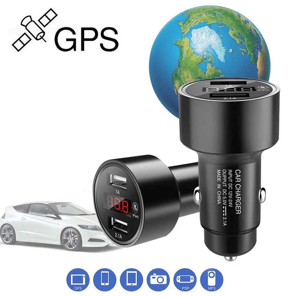 Автомобильный gps трекер локатор в режиме реального времени отслеживающее устройство Dual USB зарядное устройство вольтметр автомобильный