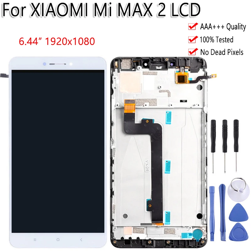 

100% Original 6.44" LCD+Frame For Xiaomi Mi MAX 2 LCD Display Touch Screen Digiziter Assembly For Mi MAX2 Replacement Free Tools