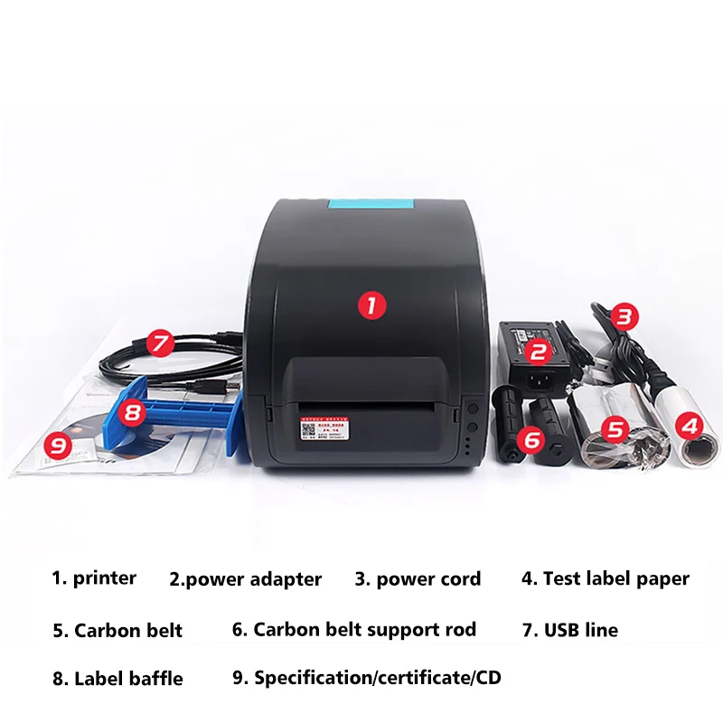 Термопринтер для печати этикеток чеков штрих кодов 80 мм ширина интерфейс USB POS