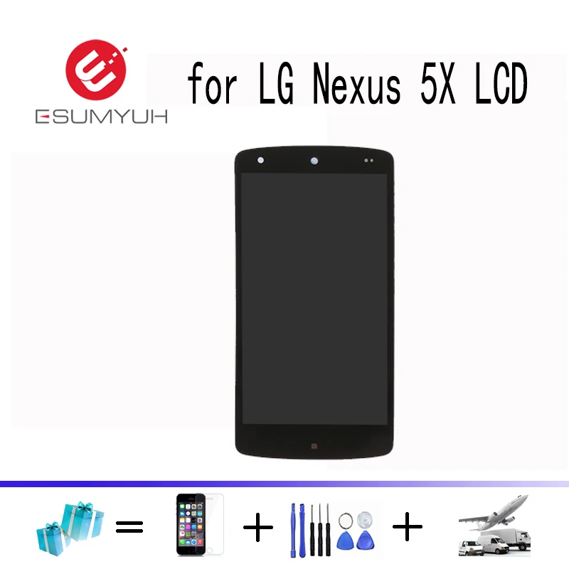 

100% Tested For LG Nexus 5X LCD Display Touch Screen Digitizer Assembly With frame Replacement H790 H791 5.2" Nexus 5X LCD