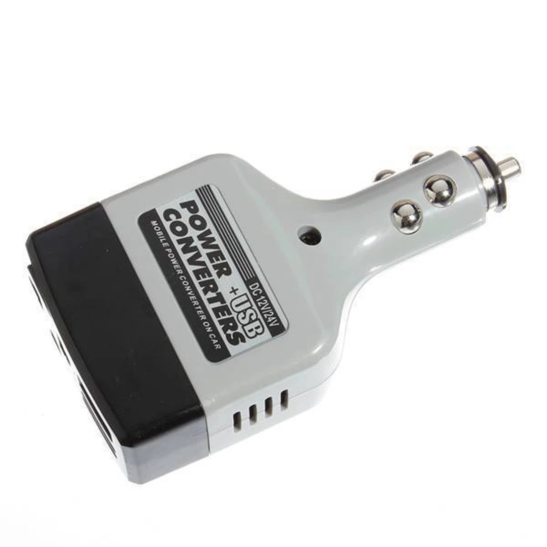Car Charger Mobile Power Inverter Adapter DC 12V/24V Converter Plug + USB |