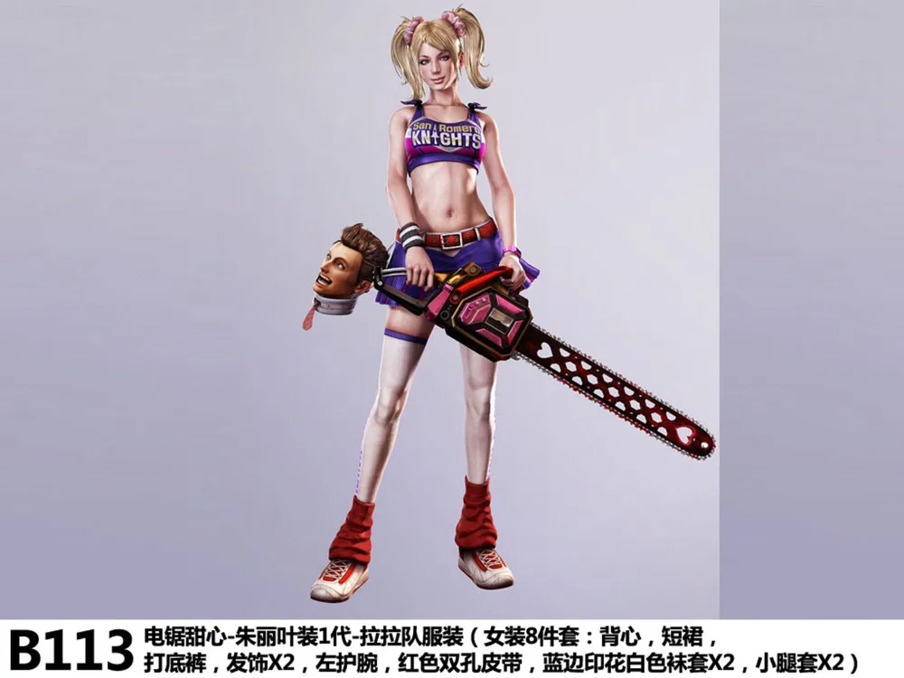 Lollipop Chainsaw Juliet Starling Cosplay Costume (12)