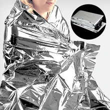 Горячее уличное водонепроницаемое для спасения при аварийной ситуации одеяло Фольга тепловое пространство первой помощи Щепка спасательный занавес военное одеяло