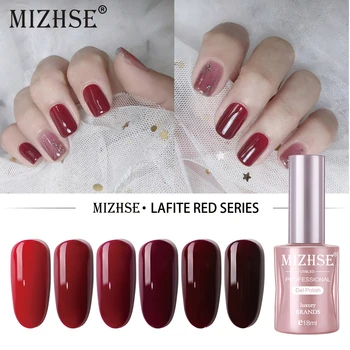 

MIZHSE 18ML Gel Polish Set All For Manicure Semi Permanent Vernis top coat UV LED Gel Varnish Soak Off Nail Art Gel Nail Polish