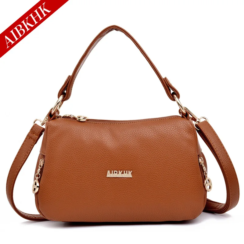 030418 новая горячая женская сумка женская кожаная сумка - Цвет: brown
