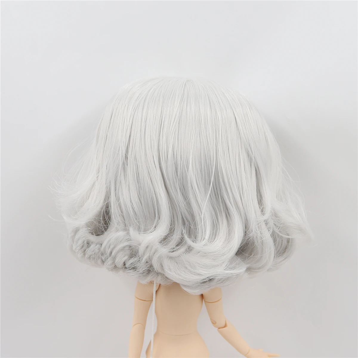 Middie Blythe Doll Hair Premium Grey Wig With Scalp Dome 1