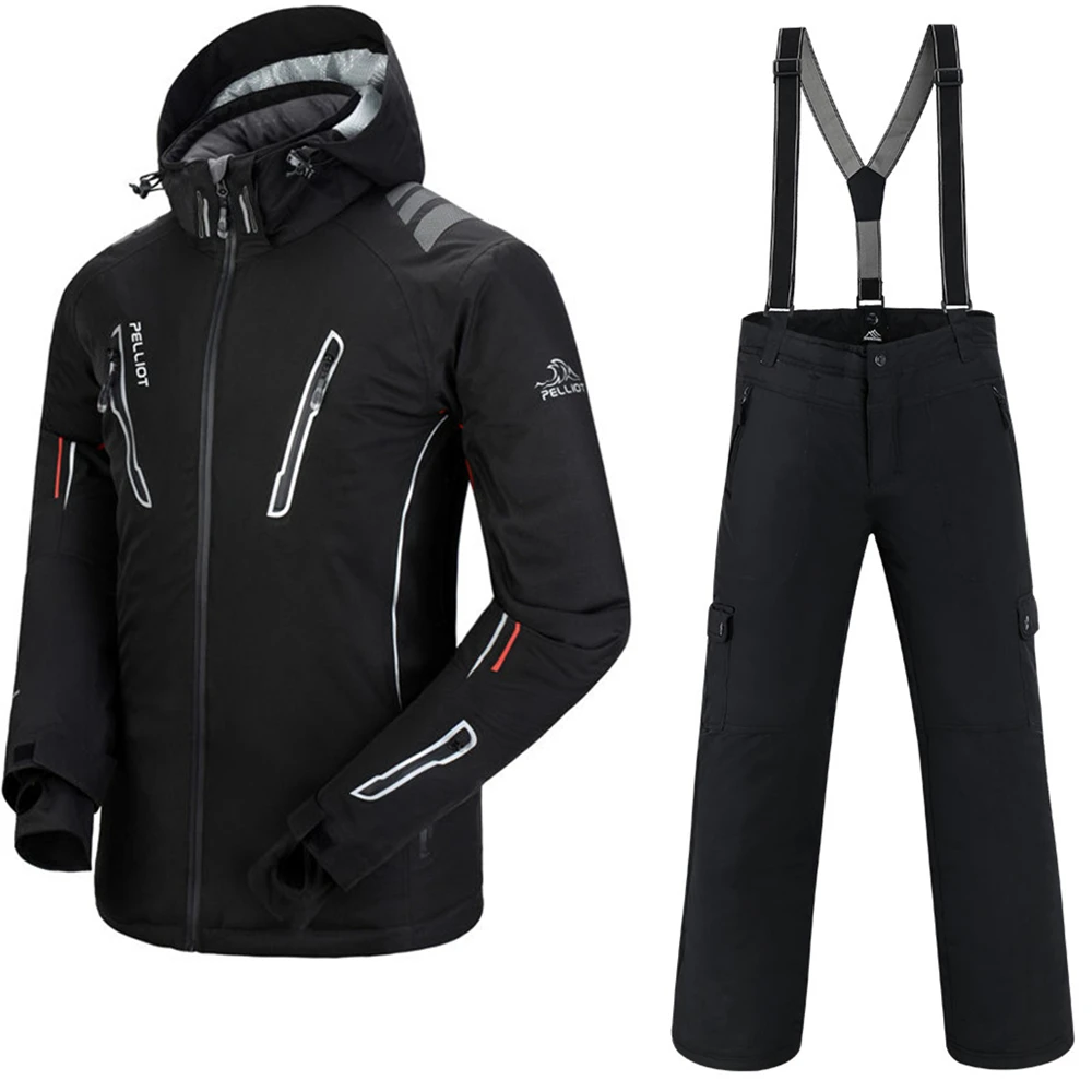 Pelliot Ski Suit Men Waterproof 10K Ski Jacket Snowboard Pants Super ...