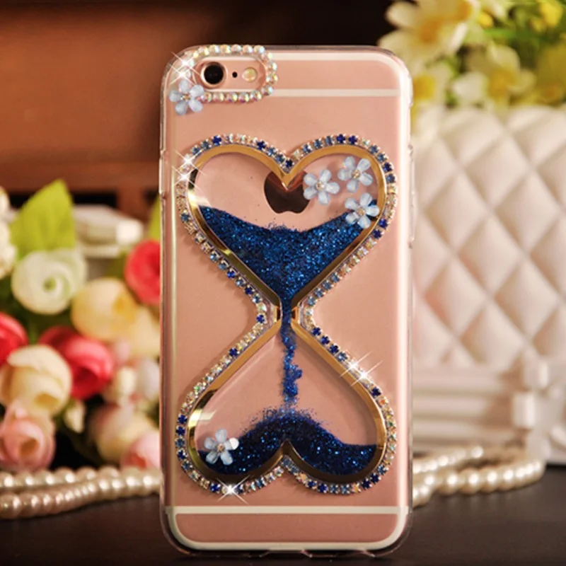 

For Samsung galaxy s5 s6 s7 s8 s9 edge plus note 4 5 8 Diamond Funnel Glitter Liquid Flower Lens Soft phone case cover