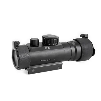 

SPINA OPTICS 2x42 Red and Green Dot Reflexible Rifle Scope 2X Magnification Sight for hunting