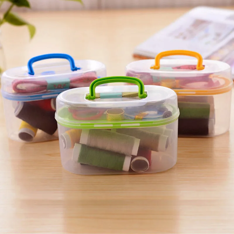 

Multi-function Cross Stitch Portable Sewing Box Embroidery Sewing Set Storage Sewing Kit Multi-color Random