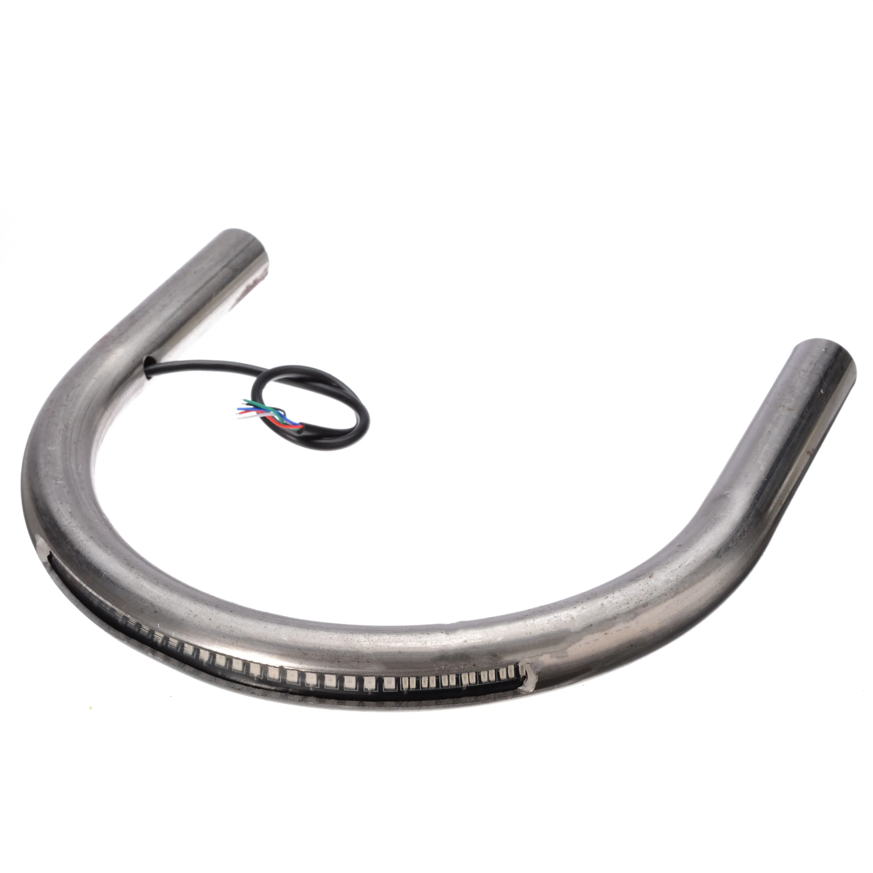 1PC 3 In 1 Cafe Racer Seat Frame Loop Hoop With Rear Brake Stop LED Light Turn Signal Lamp 227mm For Motorcycle Accessories