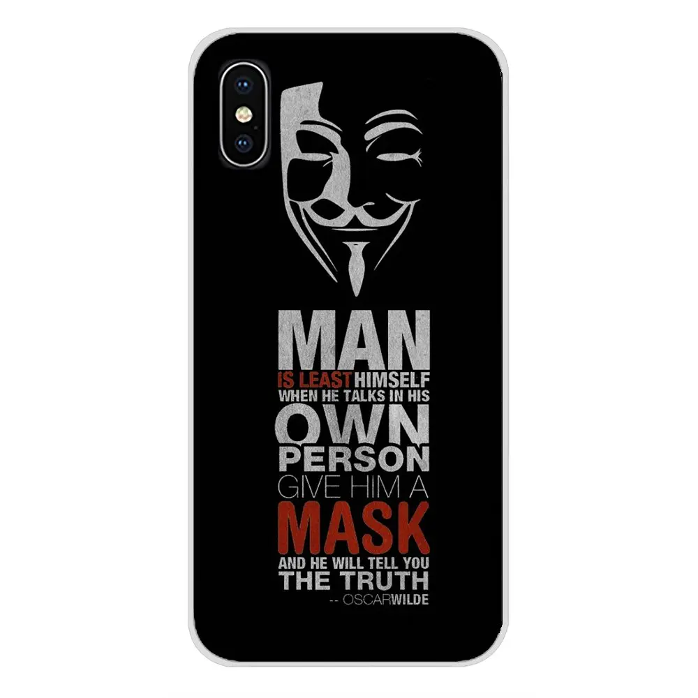 Аксессуары для телефона Чехлы Huawei Mate Honor 4C 5C 5X 6X 7 7A 7C 8 9 10 8C 8X 20 Lite Pro V Vendetta Anonymous