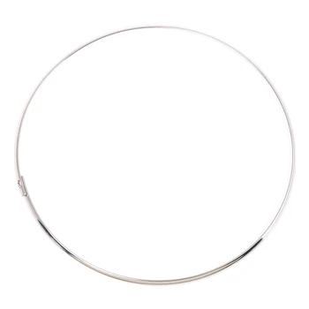 

8 Silver Flat Necklace Neck Collar Chain Choker Chaplet HOT