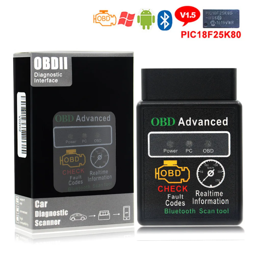Сканер кодов 25K80 Super Mini ELM 327 Wi Fi V1.5 OBDII/OBD2 Автосканер на Android и IOS ELM327 для всех