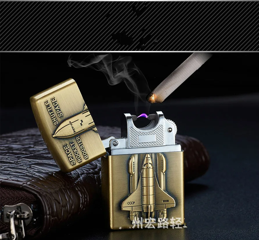 USB электронный импульсный заряд ветрозащитные зажигалки бронзовое тиснение зарядка дуги зажигалки креативный металлический прикуриватель мужской подарок