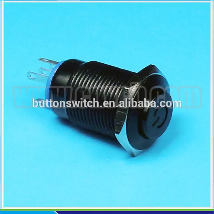 Alta Rubor Cabeça Black Power Logotipo Iluminado Botão Interruptor 5pin ty 1677z 3 V220 v 2 Alta rubor cabeça black power logotipo iluminado botão interruptor 5pin