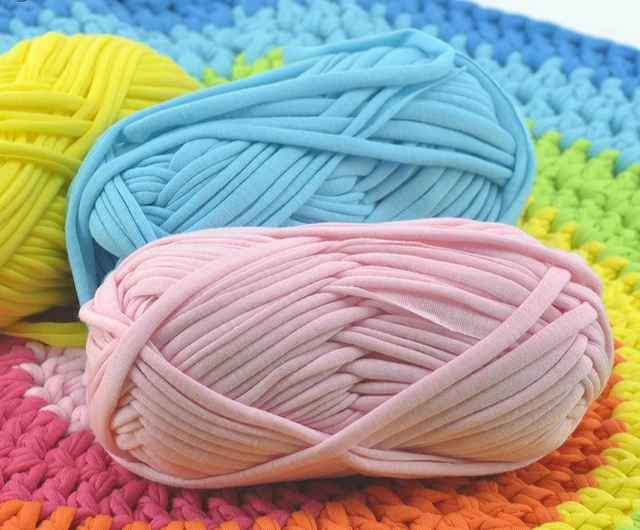 400g/Lot 100% Polyester yarn weave crochet yarn for woven mats DIY storage  basket cloth/ blankets