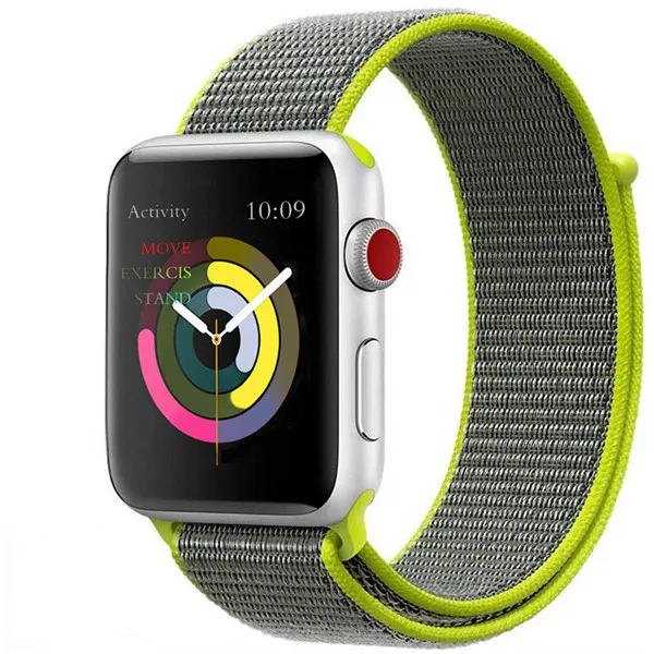 Цвет Напульсники для наручных часов Apple Watch Series 5/4/3/2/1 40 мм 44 спортивный бесшовный нейлон сменный ремешок для 38 мм 42 мм наручных часов iWatch, ремешок - Цвет ремешка: flash