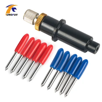 

Cutting Plotter Vinyl Cutter Blades Summa D Holder Mimaki Cutter Blade+5pcs 45 + 5 pcs 60 Degree Vinyl Potter Cutter