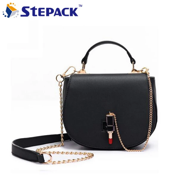 

Fashion Lipstick Design Shoulder Bags Minimalist Design Crossbody Bag Handbag Bag Avant-garde Metal chain Messenger Bag