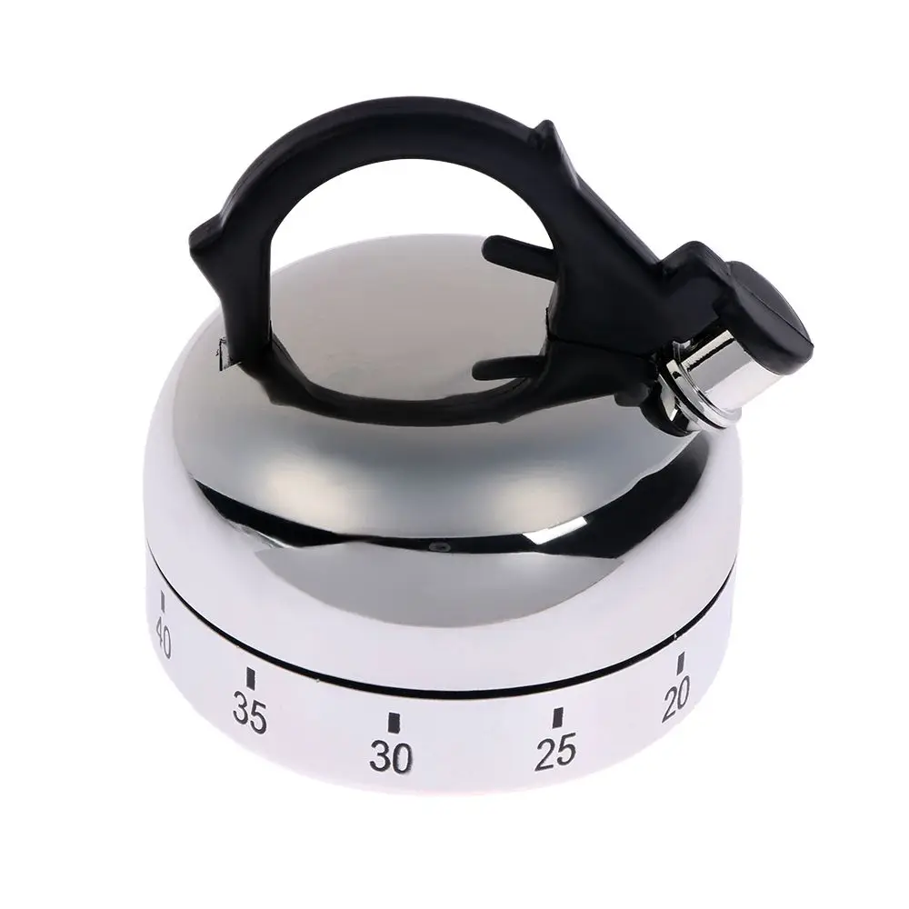 

1Pcs 60 Minutes Teapot Shaped Counting Kitchen Alarm Clock Timer Mechanical Tool Kitchen Timer Drop Shipping