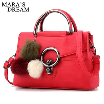 

Mara's Dream Women Bag Winter Ladies Casual Tassel Totes Bags Handbags Women Famous Brand Black Women's Leather Bag Sac A Main