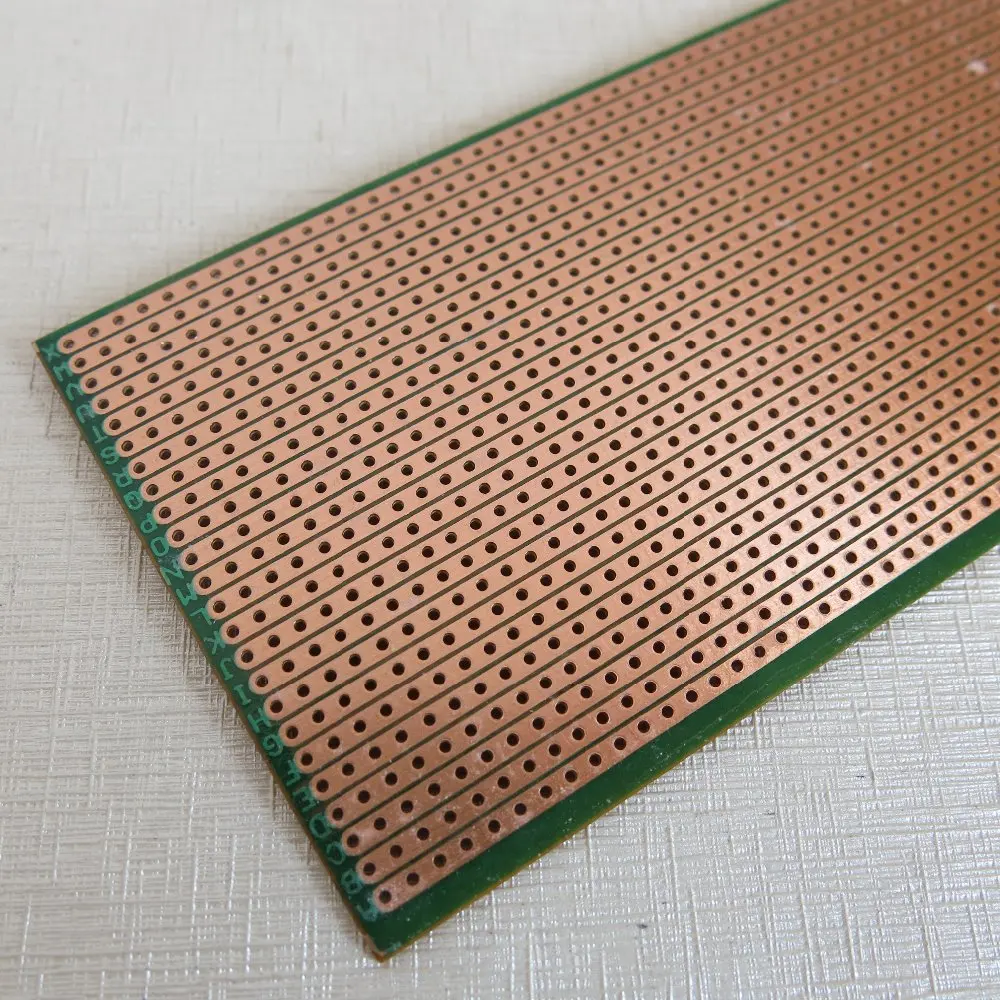 5Pc 6.5x14.5cm Stripboard Veroboard Uncut PCB Platine Single Side Circuit P MECA