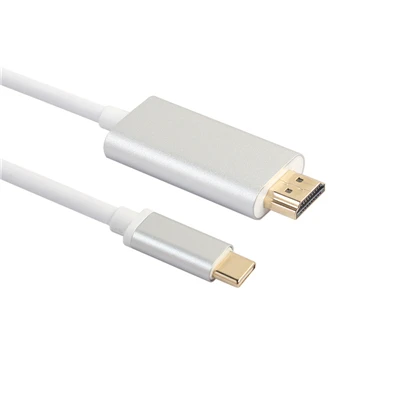Silver 1,8 м USB 3,1 type C для концентратора Кабель-адаптер папа-папа 4K* 2K HD tv AV tv Кабель-адаптер для Samsg Galaxy S8 S8+ Plus Mac S30 - Цвет: Silver