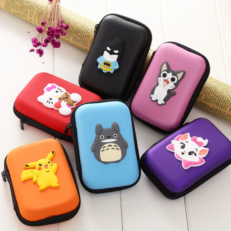 

Women Kawaii Animals Cartoon Stitch Hello Kitty Silicone Coin Purse Key kids Girls Wallet Earphone Organizer Box Bags