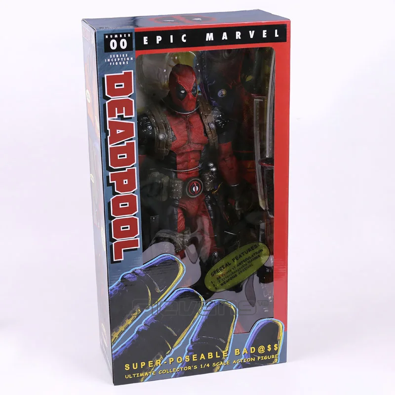 

NECA EPIC MARVEL Deadpool Ultimate Collectible 1/4 Scale Action Figure Model Toy 16" 45cm EMS Free Shipping