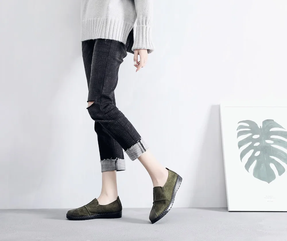 Plus Size Summer Women Flats Fashion Splice Flock Loafers Women Round Toe Slip On Leather Casual Shoes Moccasins New 2019 VT209 (14)