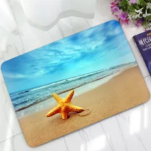 CAMMITEVER пляж; морские волны резиновый для душа номер нескользящий Морская звезда Коврик для двери Land шаговый коврик для украшения для детской комнаты коврик